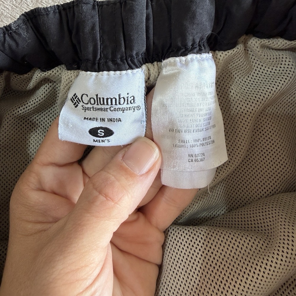 Vintage Columbia Nylon Hiking Shorts Black Gorpcore Mens S - Picture 4 of 8